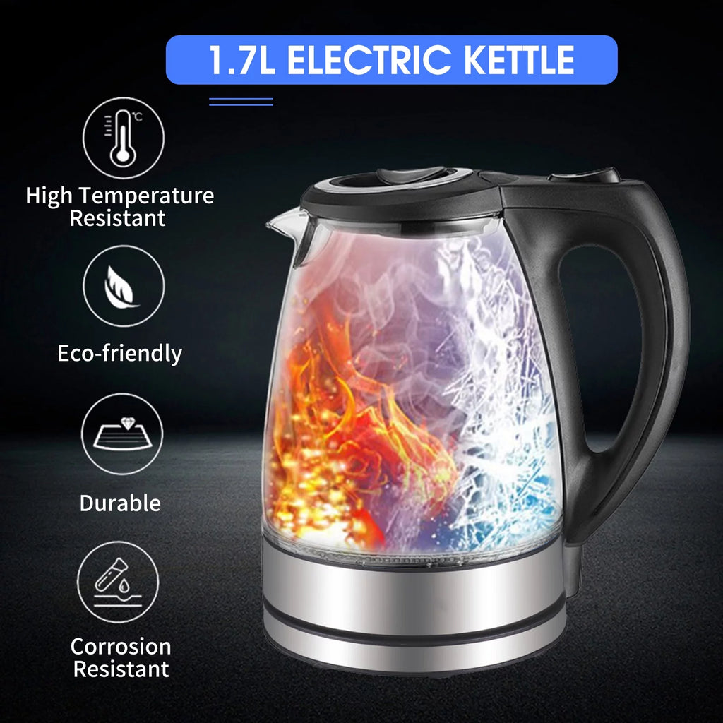 1.7L 1500W Glass Electric Kettle with Auto Shut-Off I15697