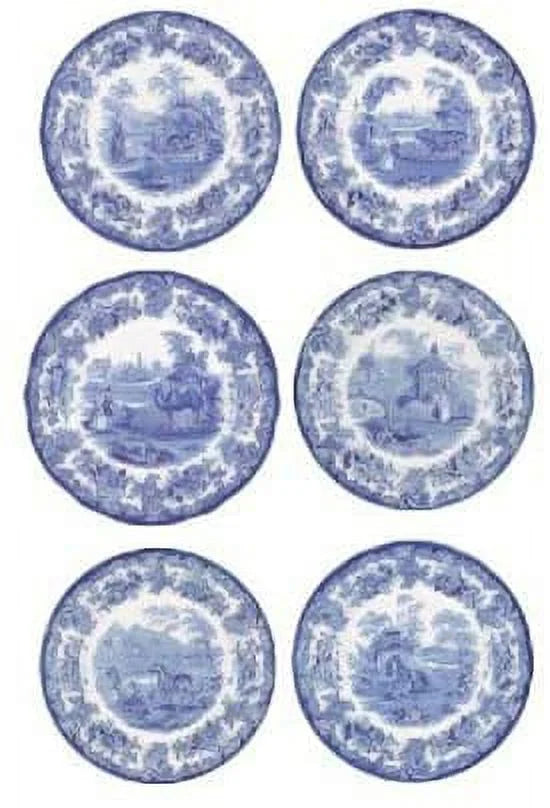 Set of 6 Assorted Motifs Plates I83355