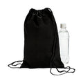 Black Canvas Drawstring Backpacks 12 Pieces Q353616