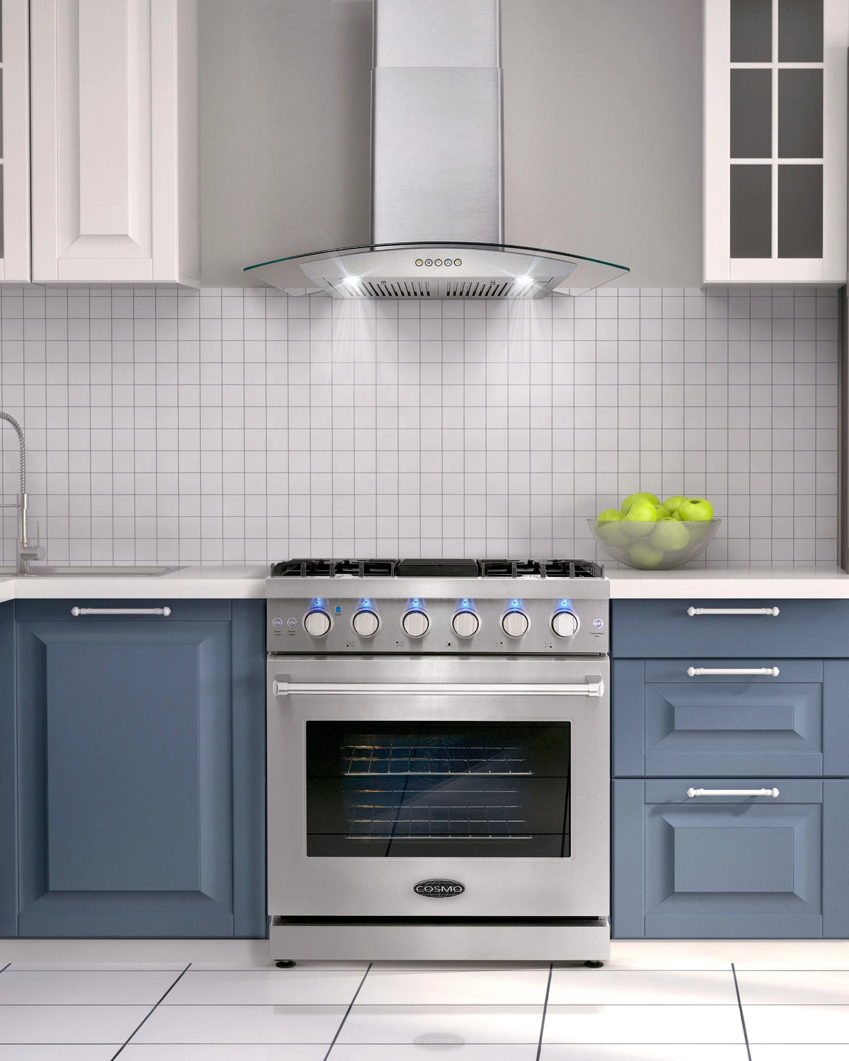 5 Piece Kitchen Appliance Package with Gas Range Dishwasher French Door Refrigerator Wine Refrigerator E250335