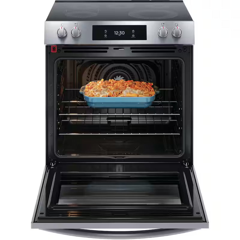 30 in. 6.2 cu.ft. 5 Element Slide-In Electric Range with Convection and Air Fry Stainless Steel U2739