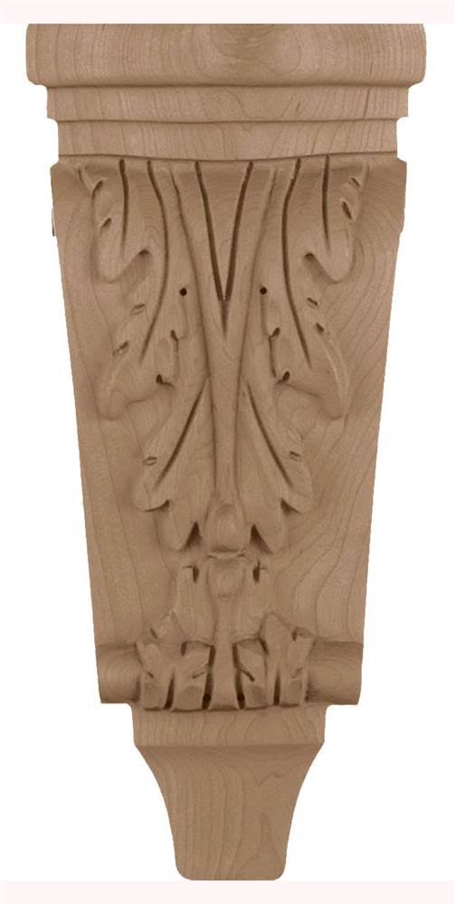 Small Acanthus Pilaster Corbel, Red Oak X915205