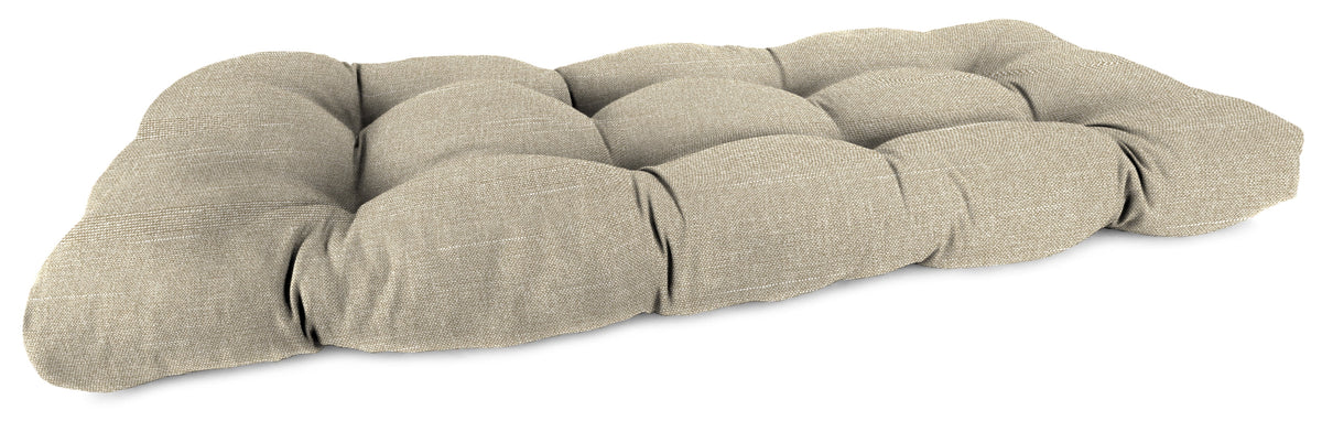 Tan Tufted Outdoor Settee Bench Cushion M3321
