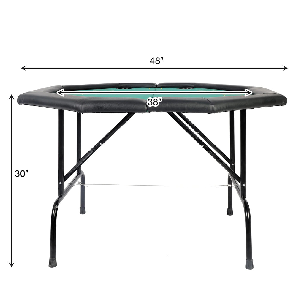 48 Octagon Folding Poker Table with Cup Holder T889