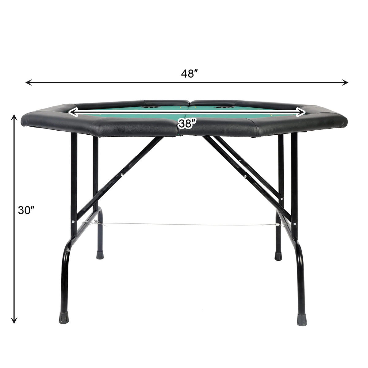 48 Octagon Folding Poker Table with Cup Holder T889