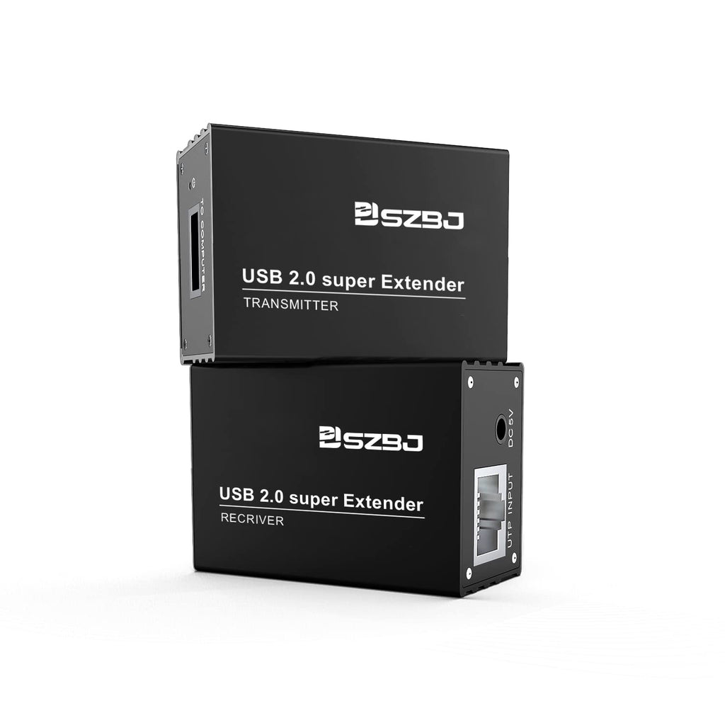 USB Extender over RJ45 Cat5E/6 up to 230ft with Power Adapter, Full USB 2.0 Support, Pack of 2 P1867
