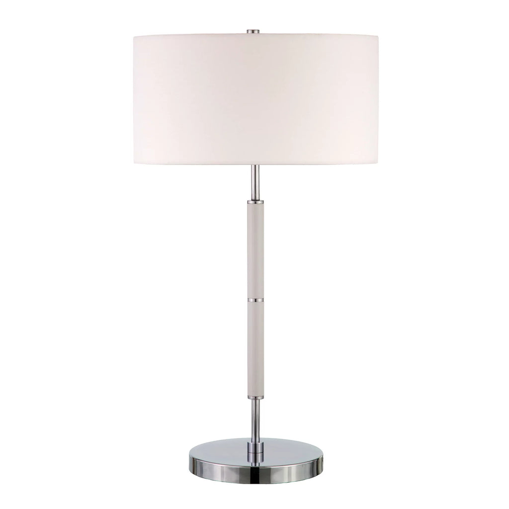 Minimalist Bedside Table Lamp with Linen Drum Shade E94331