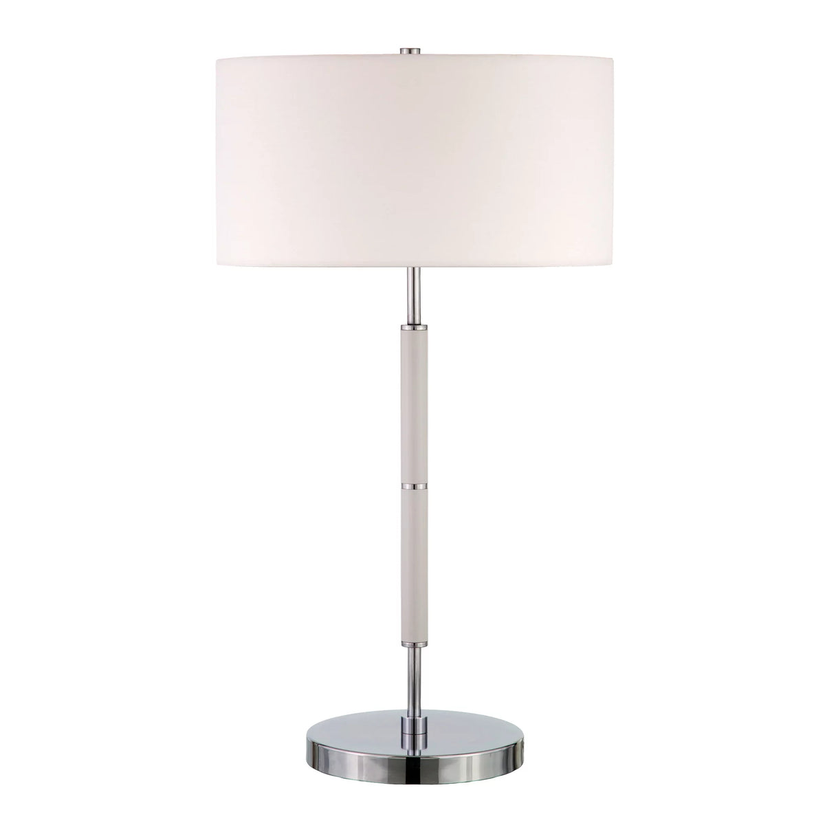 Minimalist Bedside Table Lamp with Linen Drum Shade E94331
