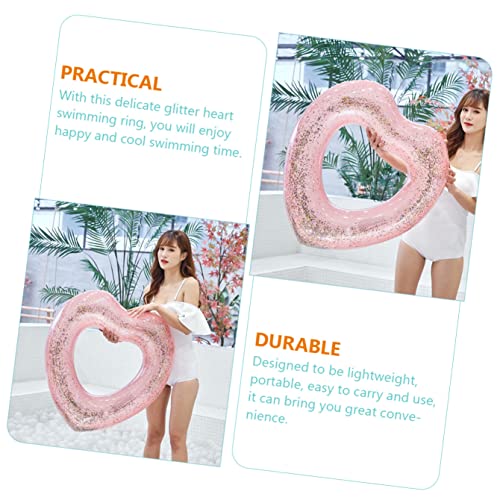 Heart-Shape Inflatable Swimming Pool Ring Float M9394