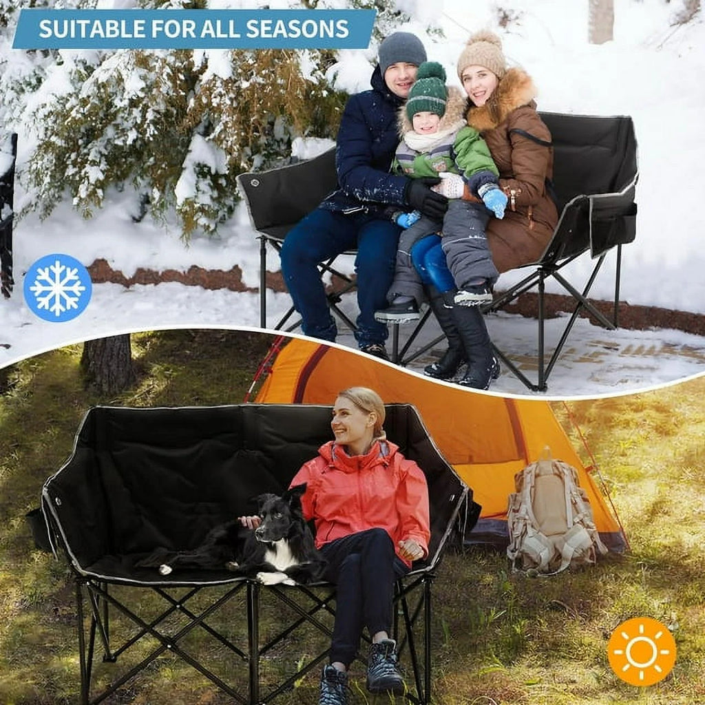 Heated Double Folding Camping Chair D50009