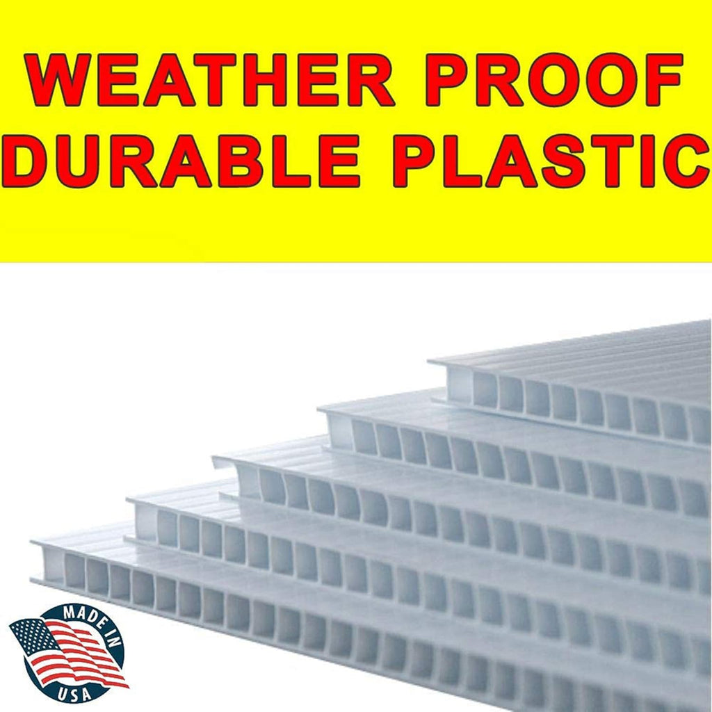 50 Pack Custom Yard Signs, Waterproof Plastic E2744