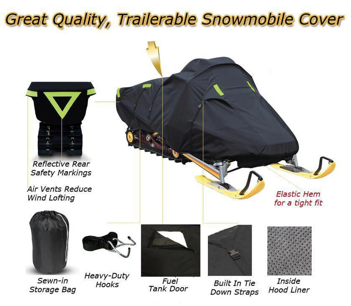 Trailerable 600 Denier Snowmobile Cover I940575
