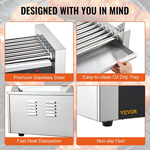 12 Hot Dog Capacity 5 Rollers Stainless Steel Hot Dog Roller X443