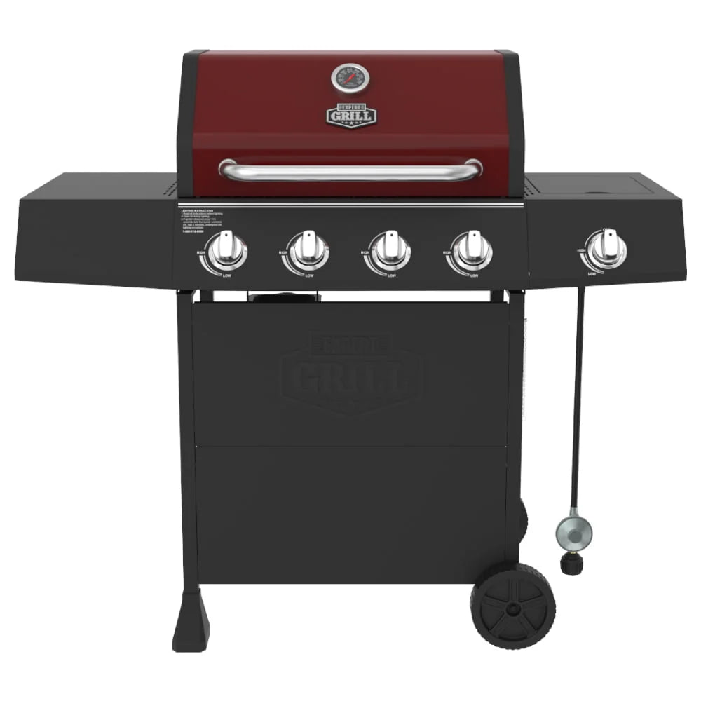 4 Burner Propane Gas Grill with Side Burner C370814