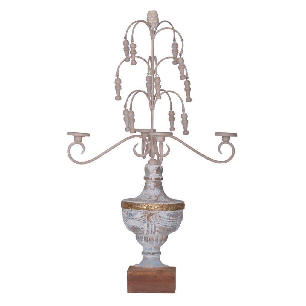 Vintage Style Distressed Finish Candelabra X8255