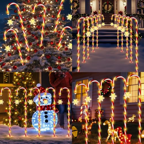 24 Pack Solar Candy Cane Lights with Remote G887
