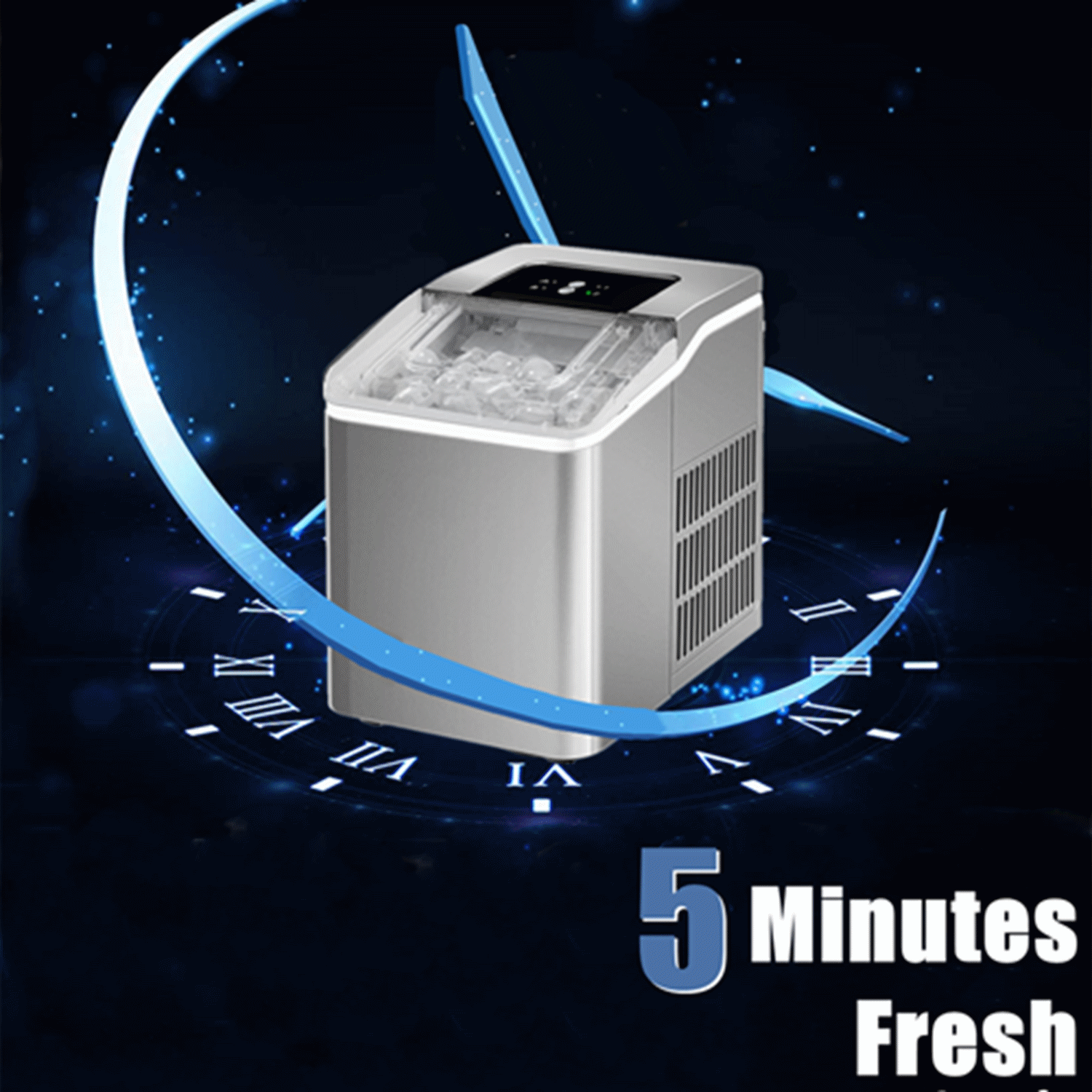 Countertop Ice Maker 2 Ice Sizes 28 lbs Self-Clean Z3101