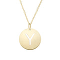 14k Yellow Gold Polished Initial y Necklace With Lobster Clasp 18 Inch Z293215
