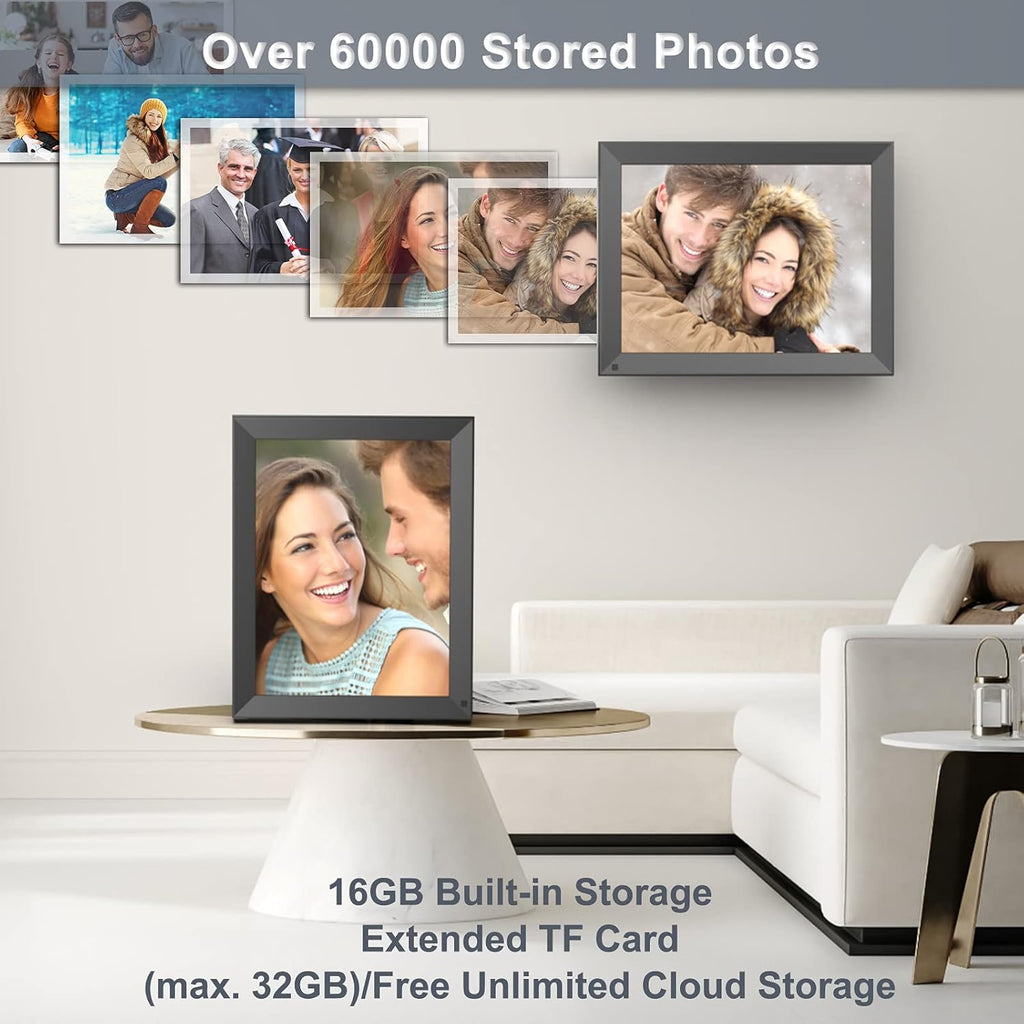 WiFi Large Digital Picture Photo Frame 15-Inch Touch Screen 32GB Memory V619