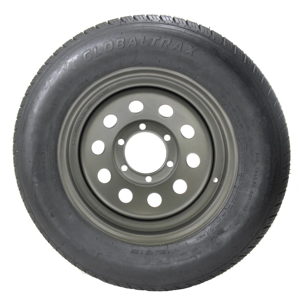 5 Bolt Silver Mod Wheel Trailer Tire Q788231