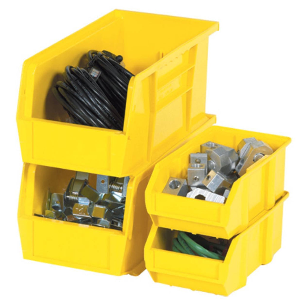 Yellow Plastic Stack & Hang Bin Boxes Case/12 N45805