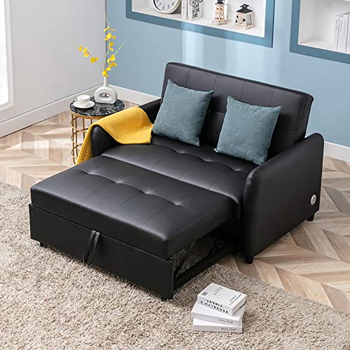Brown Pull-Out Sofa Bed P9096