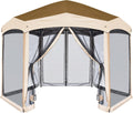 6 Sided Pop-Up Camping Gazebo with Mosquito Netting W126