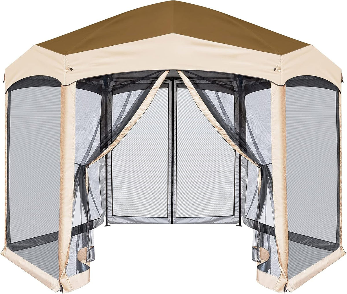 6 Sided Pop-Up Camping Gazebo with Mosquito Netting W126