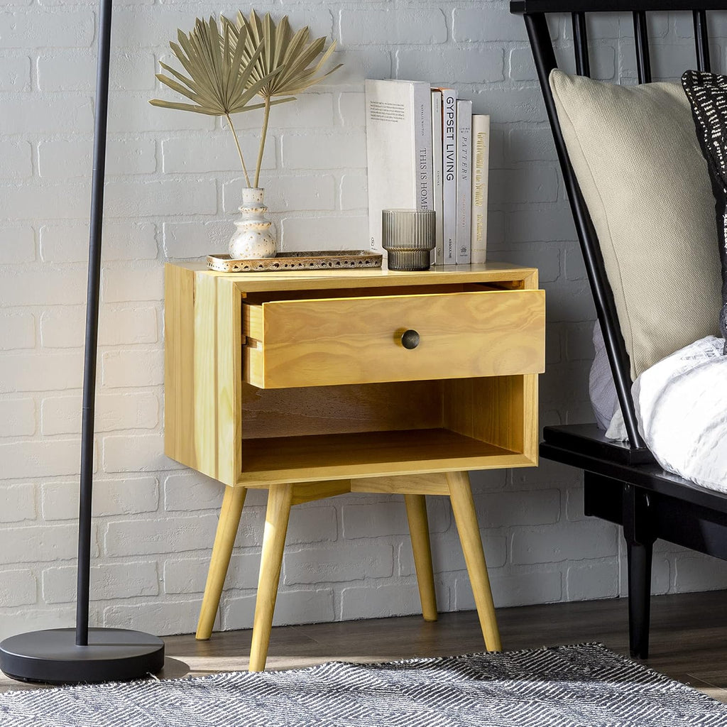 Wood 2 Drawer Nightstand Side Table S790