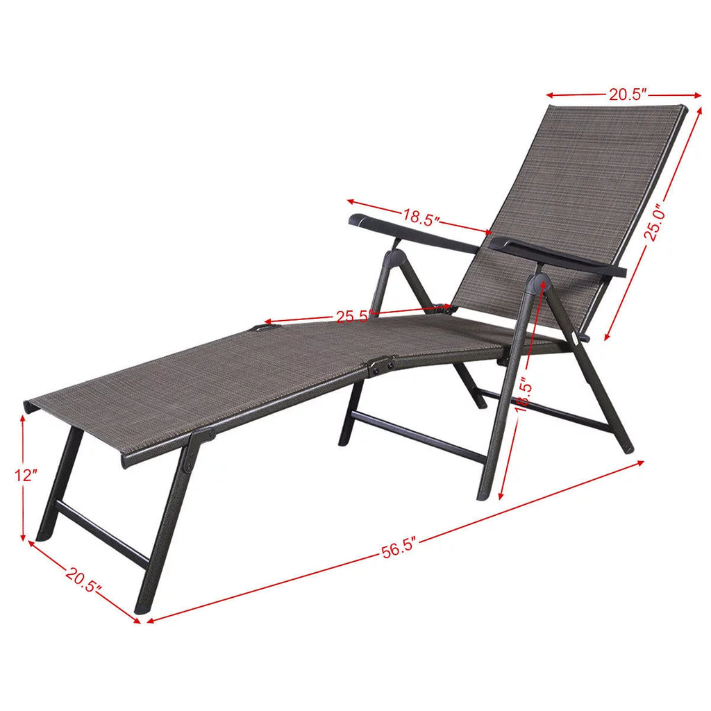 Adjustable Pool Chaise Lounge Chair Q1016