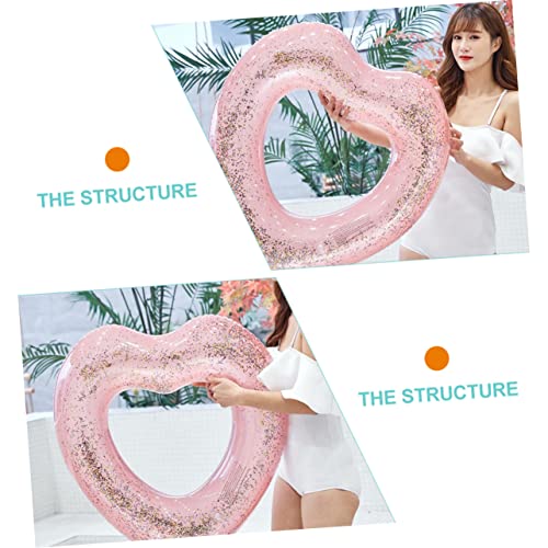 Heart-Shape Inflatable Swimming Pool Ring Float M9394