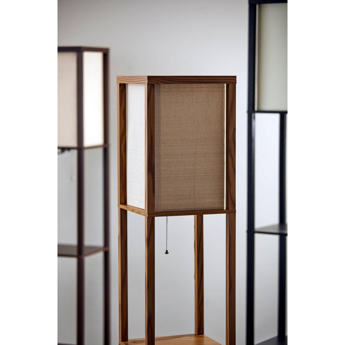 Black Wood Shelf Lamp G537