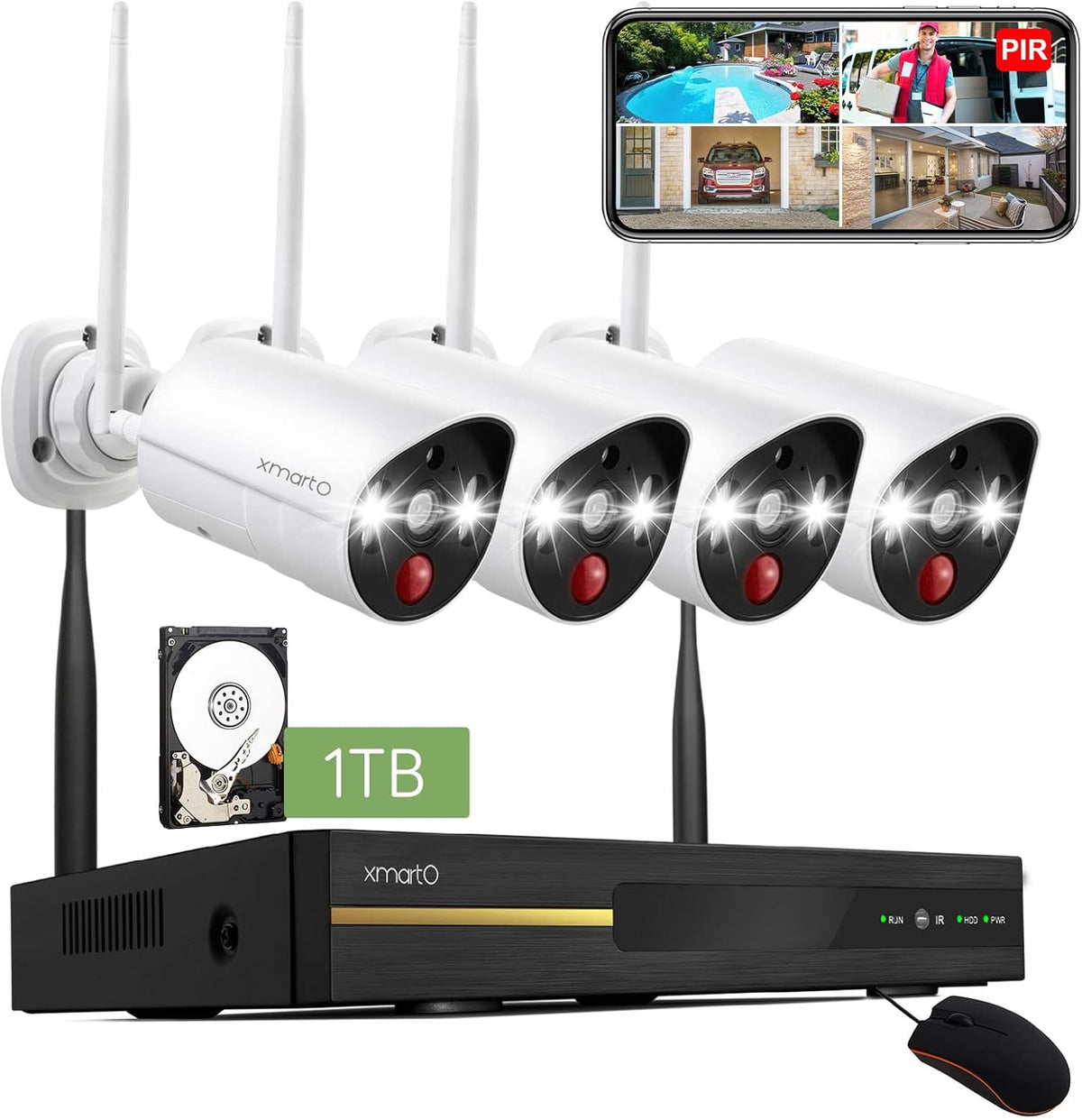 2K HD Wireless Security Camera with Color Night Vision U138
