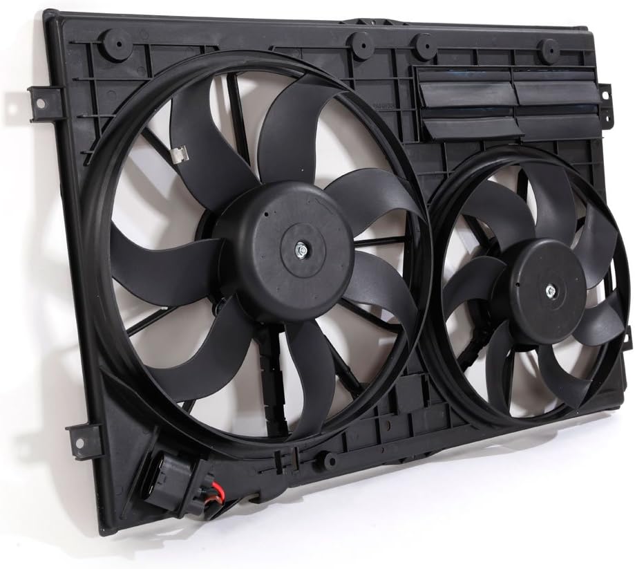 Engine Radiator Dual Fan Assembly Compatible with Volkswagen Audi 2.0L 1984CC Z6180