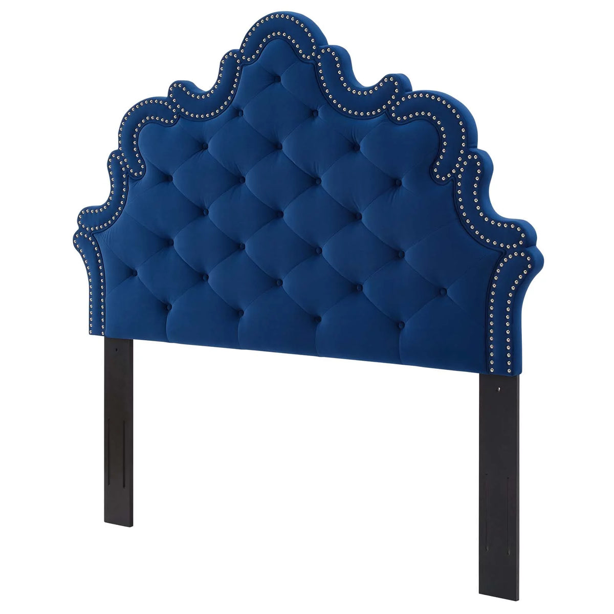 Blue Velvet Tufted Headboard V629985