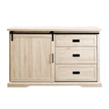 Farmhouse Sliding Door Sideboard with 3 Drawers Birch C363978