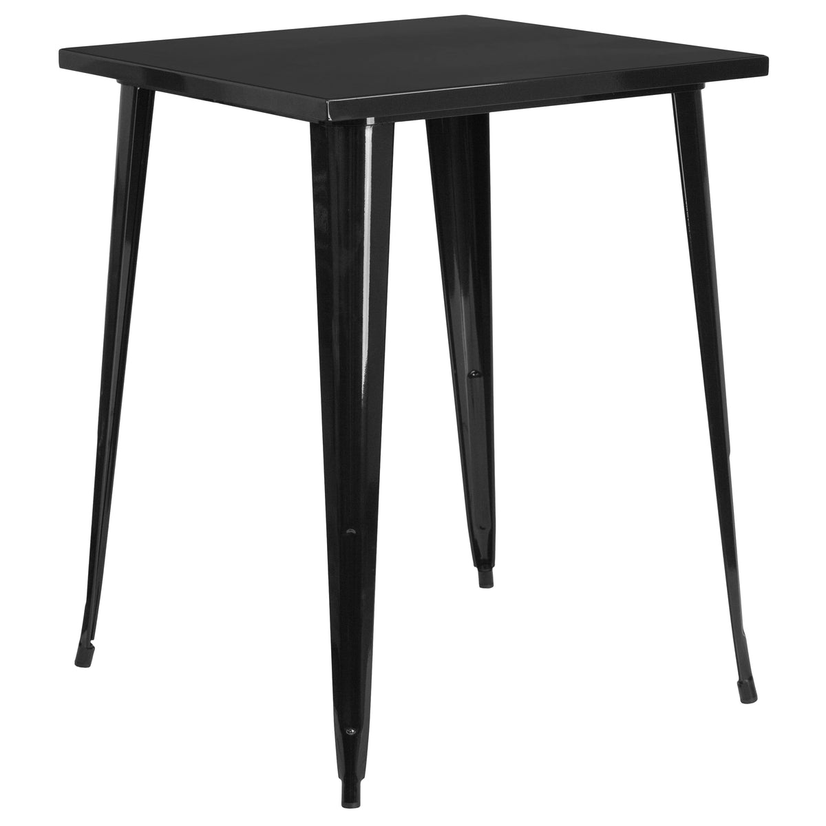 Black Metal Indoor-Outdoor Bar Height Table X2380