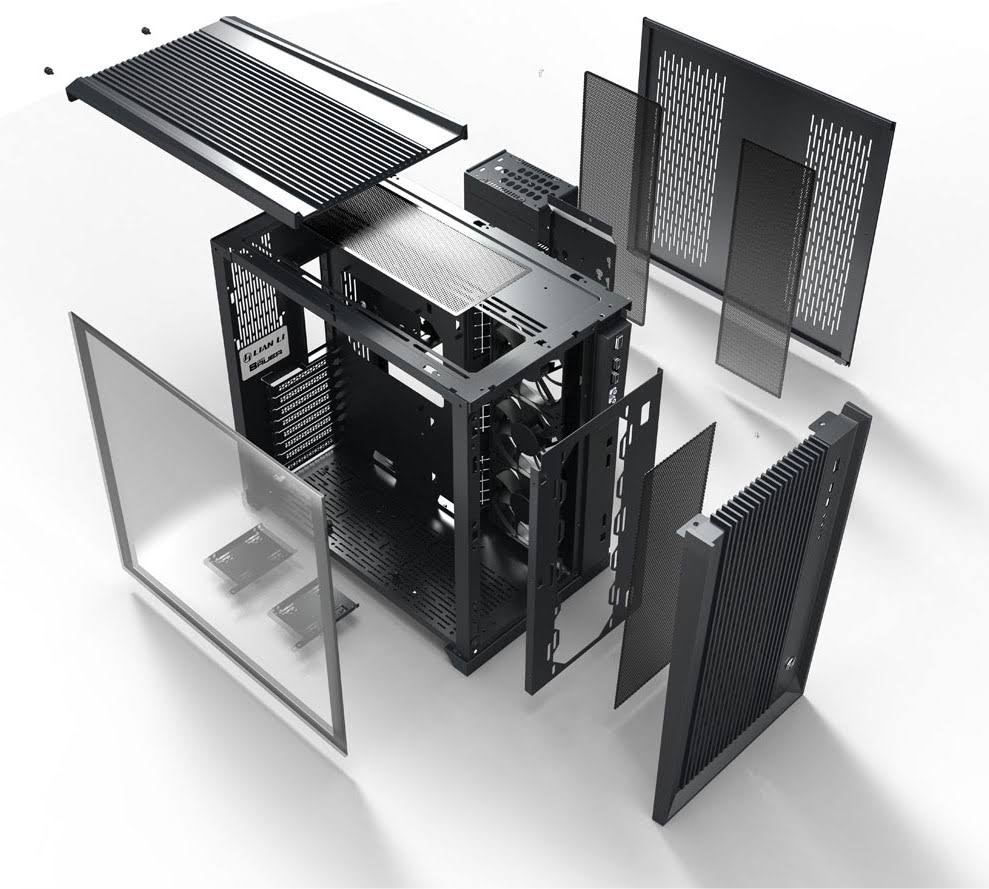 Black SECC Tempered Glass ATX Mid Tower Computer Case C9068