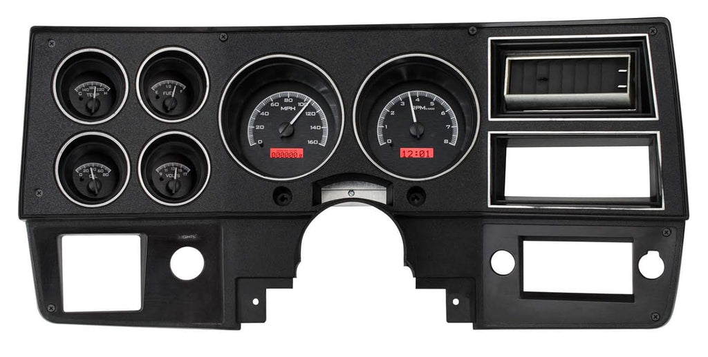 Black Alloy Analog Dash Gauges System I37508