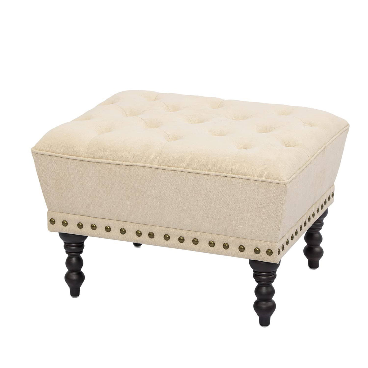 Ottoman Footstool with Nailhead 17 Inches High G932152