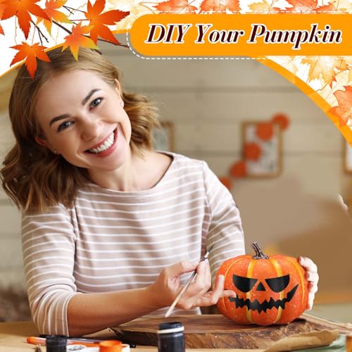 12 Pcs 6" Black Artificial Pumpkins J91447