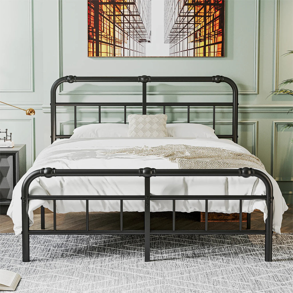 King Bed Frame with Headboard and Footboard U697