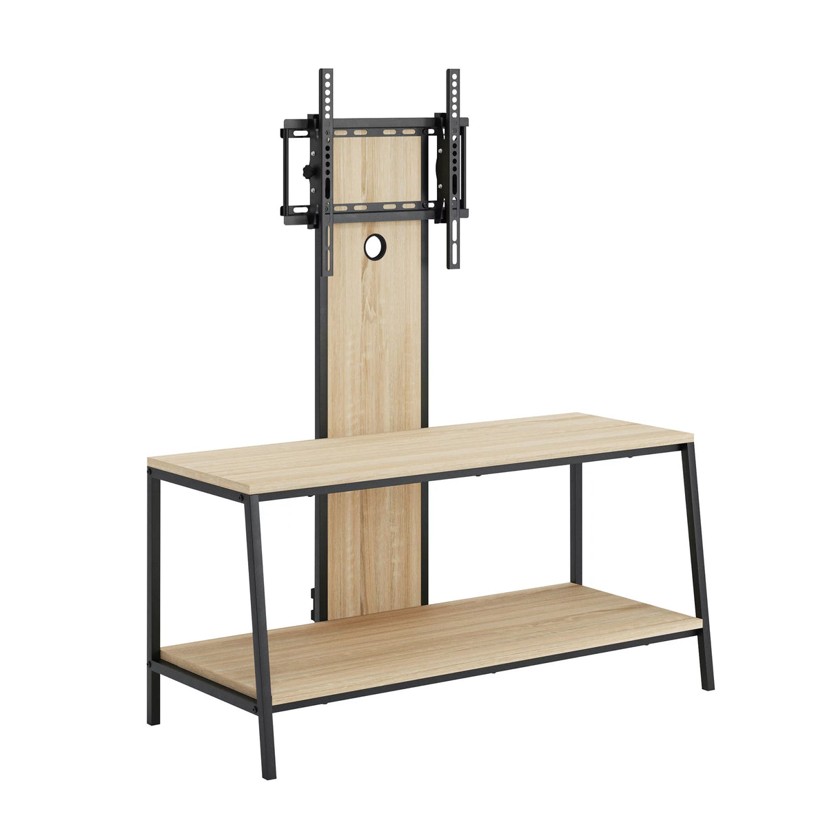 Wood & Metal 2-Shelf TV Stand with Mount A6835