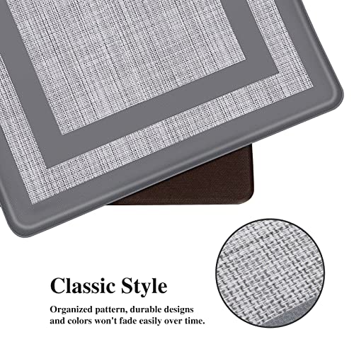 2 PCS Black and Gray Anti-Fatigue Kitchen Mat B5802