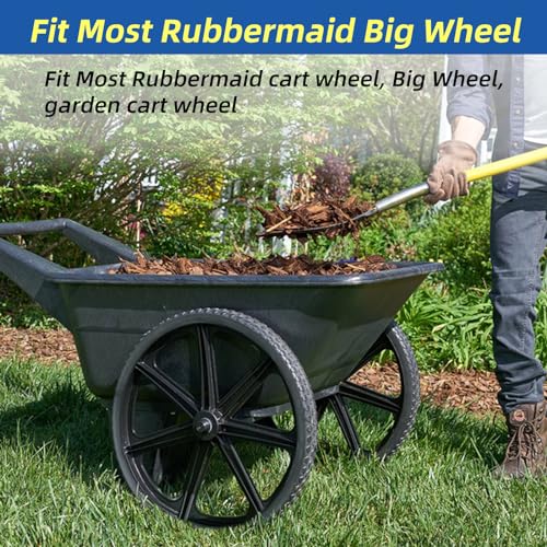 2 Pcs 20" Flat Free Tire and Wheel with 3/4" & 5/8" Bearing J196