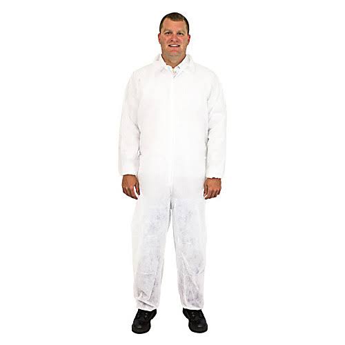 White 40 Gram Polypropylene Coverall E875193