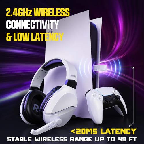 Wireless Gaming Headset with Noise Canceling Microphone L456