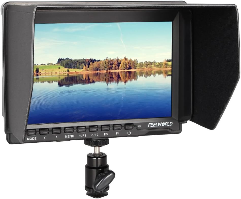 7 Inch DSLR Camera Field Monitor IPS 1280x800 4K HDMI with Sunshade B7025