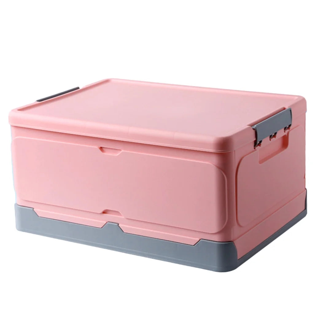 Pink Foldable Storage Box with Lid O427651