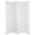 White 4-Panels Shoji Screen Room Divider Q159